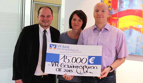 Gewinnsparen Bringt 15 000 Euro Vr Bank Main Kinzig Budingen Eg